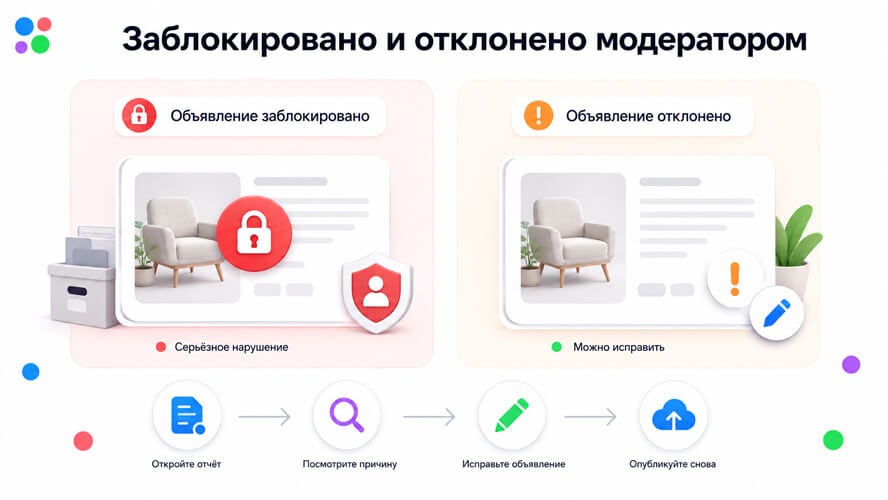 Ошибка: заблокировано/отклонено модератором