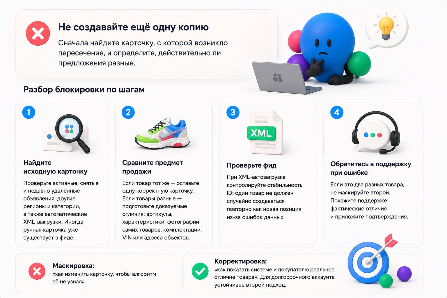 Как бороться с дубликатами показано на фото
